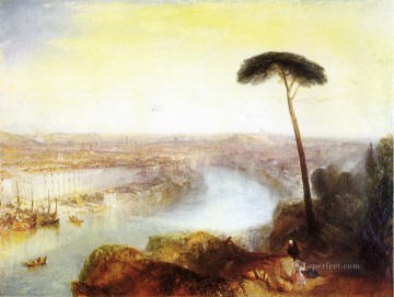 ブルック川の流れ Painting - アヴェンティヌス山から見たローマ ロマンチックな風景 ジョセフ・マロード ウィリアム・ターナー小川